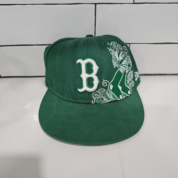 New Era Other - Used Boston Red Sox New Era Hat Green Genuine Embroidered 7 1/4 Hard To Find